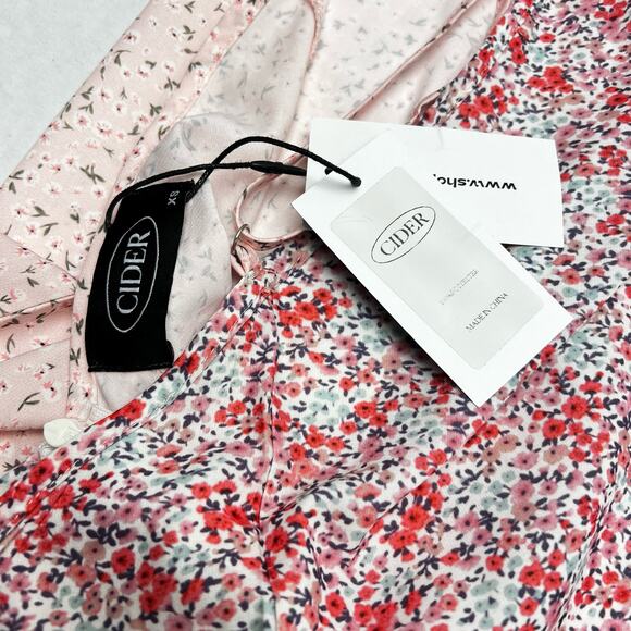 Cider Maxi Slip Dress Two Tone Pink Floral NWT Women's Size XS - Picture 3 of 6